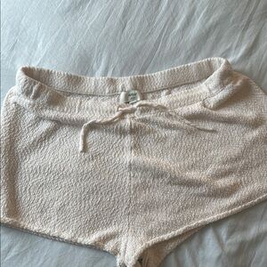 Aerie Soft Cream Knit Shorts